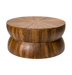 Coffee table Kingdom, sheesham wood, 75x75x35cm