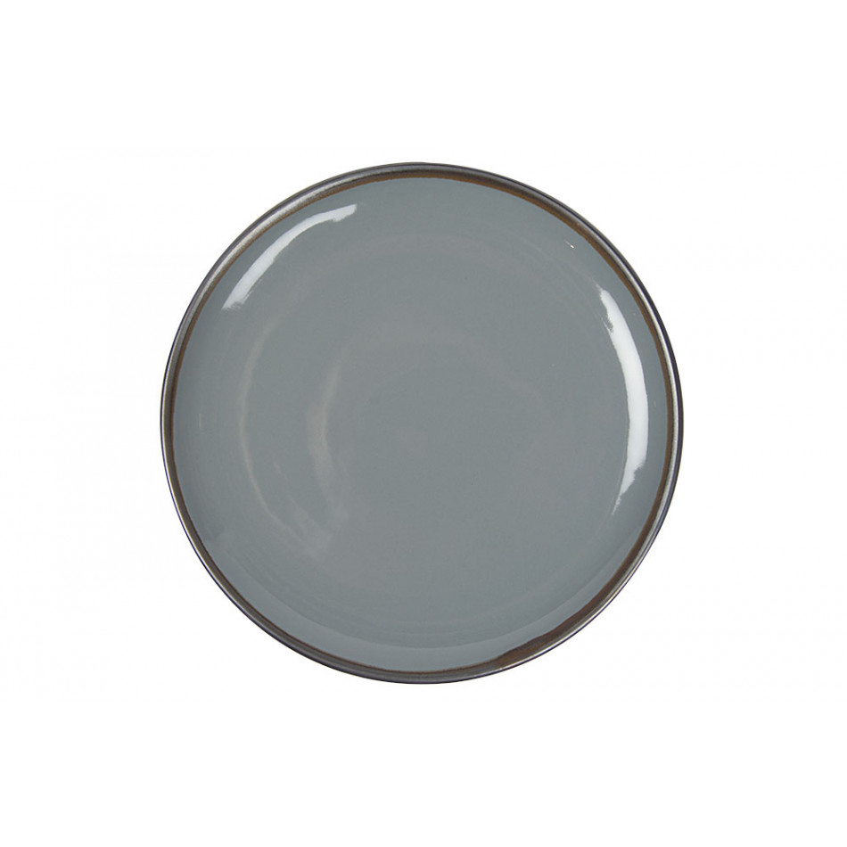 Dinner plate Saint Laurent, grey colour, D27cm