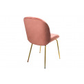 Обеденный стул Troja, розовый цвет, бархат, 58x46x88cm, высота сиденья 47cm