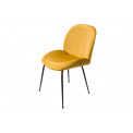 Обеденный стул Troja, горчичный цвет, бархат, 58x46x88cm, высота сиденья 47cm