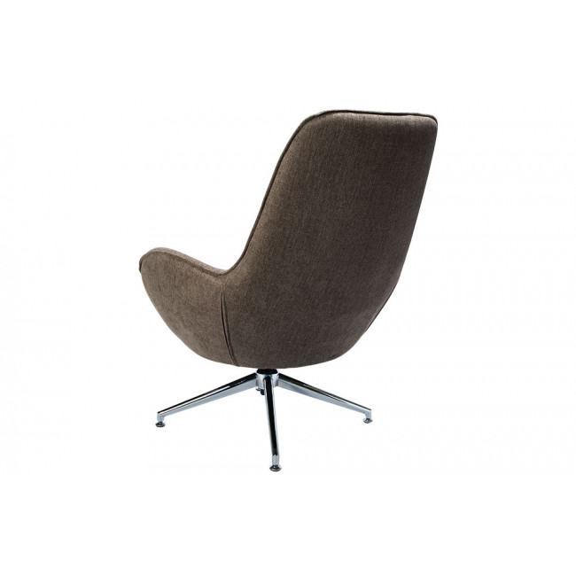 Armchair Dalton, swivel, brown colour, 74x85x104cm, seat height 45cm