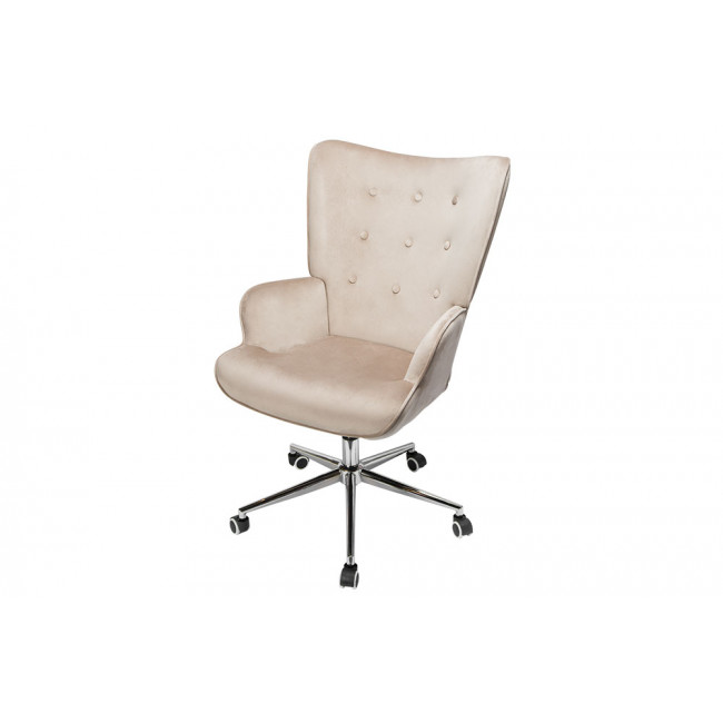 Chair Darlington, taupe, velvet, H106x70x64cm, seat height 48-54cm