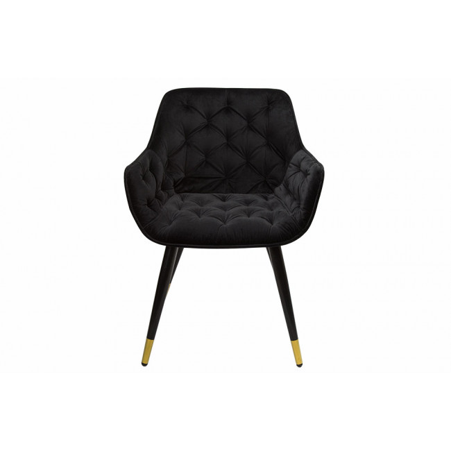 Chair Sarebourg, black colour, H-80x60x60cm, seat height 45cm