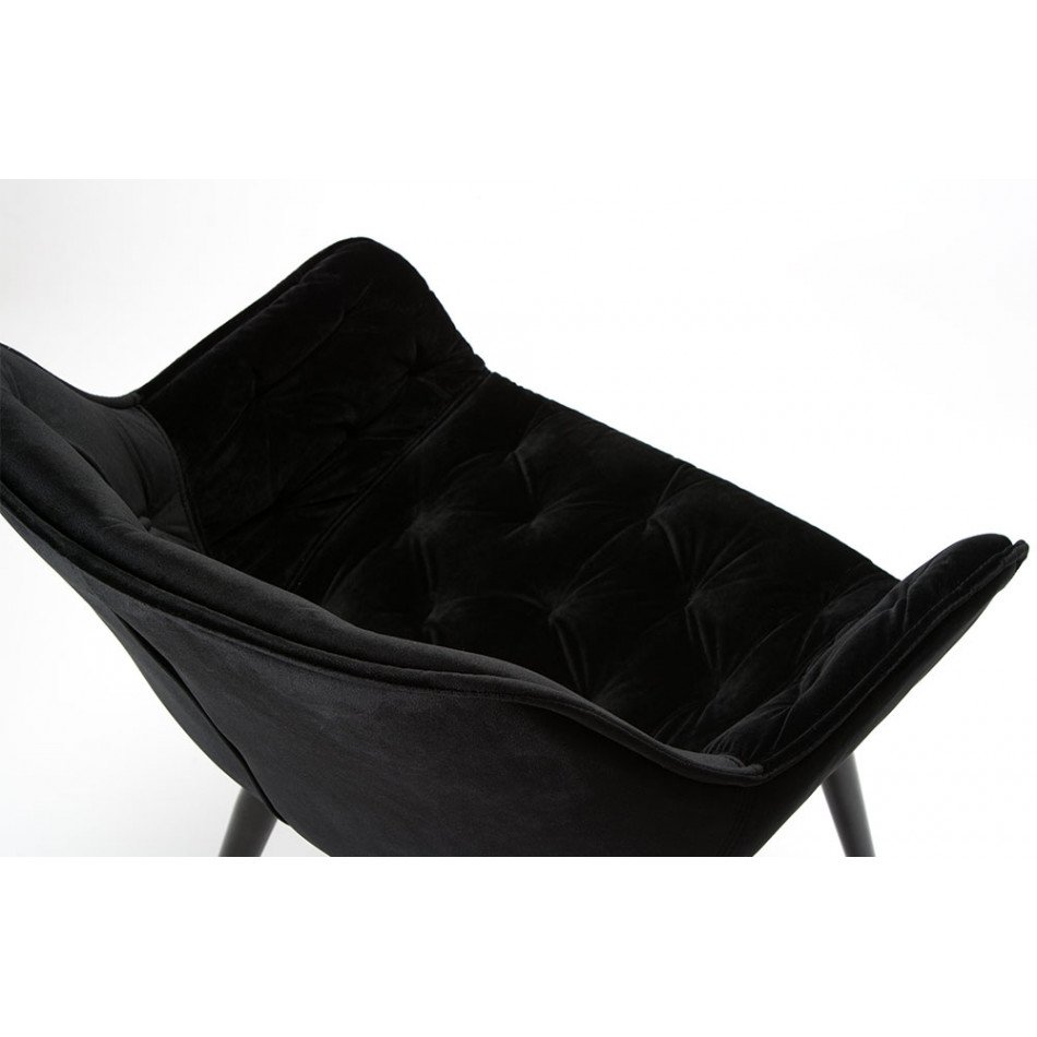 Стул Sarebourg, черный цвет, H80x60x60cm, высота сиденья 45cm