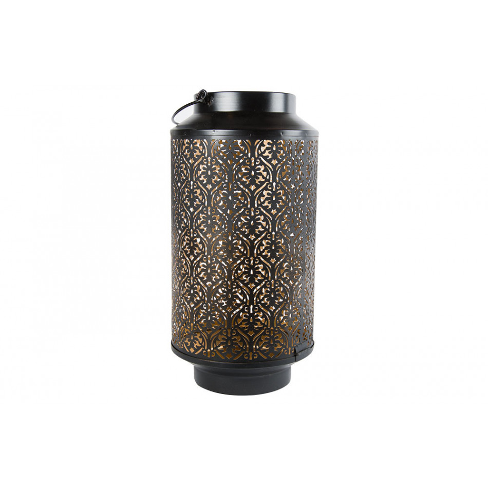 Lantern Igate M, black/gold colour, H41.5x20.5cm