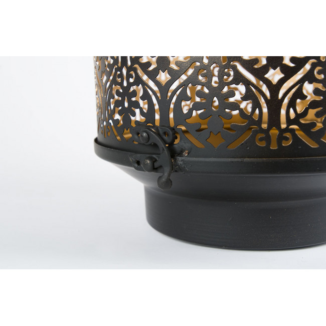 Lantern Igate M, black/gold colour, H41.5x20.5cm