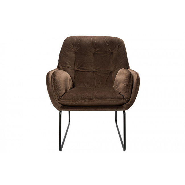 Armchair Aspena, dark brown colour, H87x75x88cm, seat height 45cm