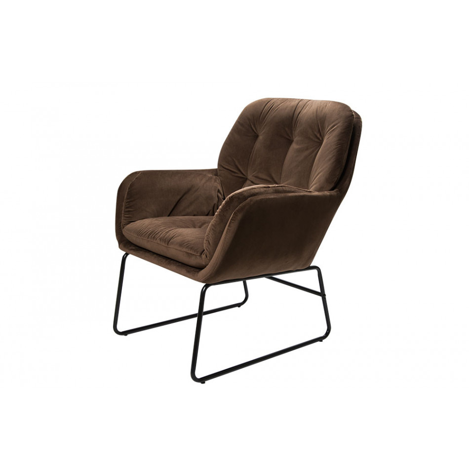 Armchair Aspena, dark brown colour, H87x75x88cm, seat height 45cm