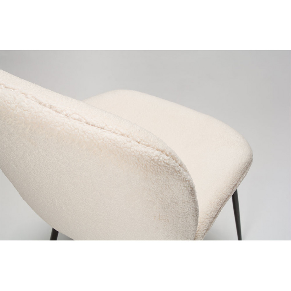 Dining chair Troja, cream colour, 58x46x88cm, seat height 47cm