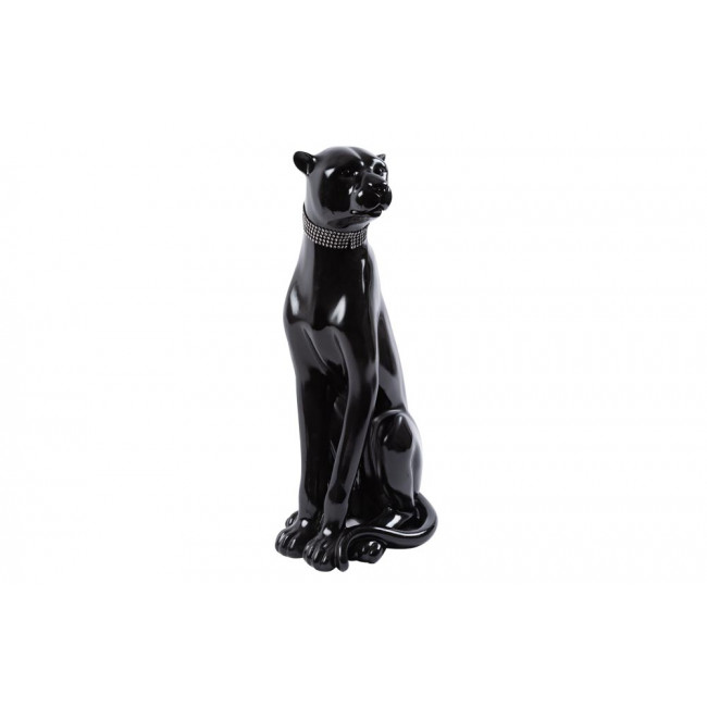 Декоративная фигура Sitting Panther, черная, 23x60см