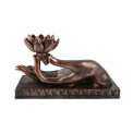 Buddha hand with tealight holder, brown, 32x19x15cm