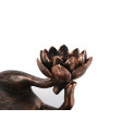 Buddha hand with tealight holder, brown, 32x19x15cm