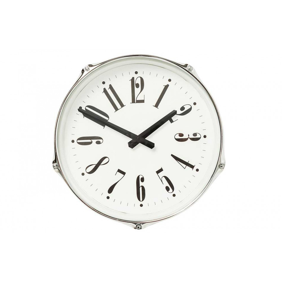Wall clock Drum Blue, d34cm
