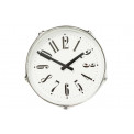 Wall clock Drum Blue, d34cm