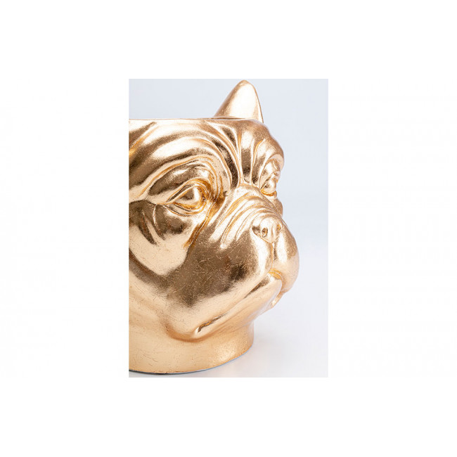 Декоративный цветочный горшок Bulldog, золотой цвет, 37x33x34c