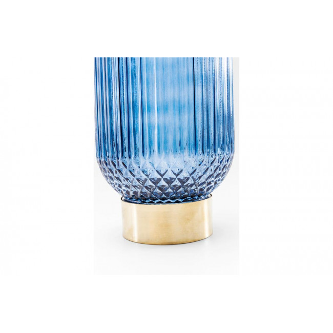 Vase Barfly, dark blue, glass, H34cm D15cm