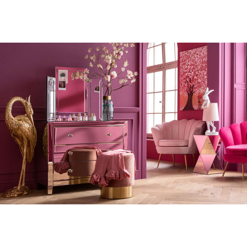 Dresser Luxury Champagne, 3 drawers, 74x91x41cm