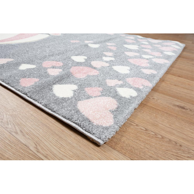 Kids carpet Amigo, grey/pink, 120x170cm