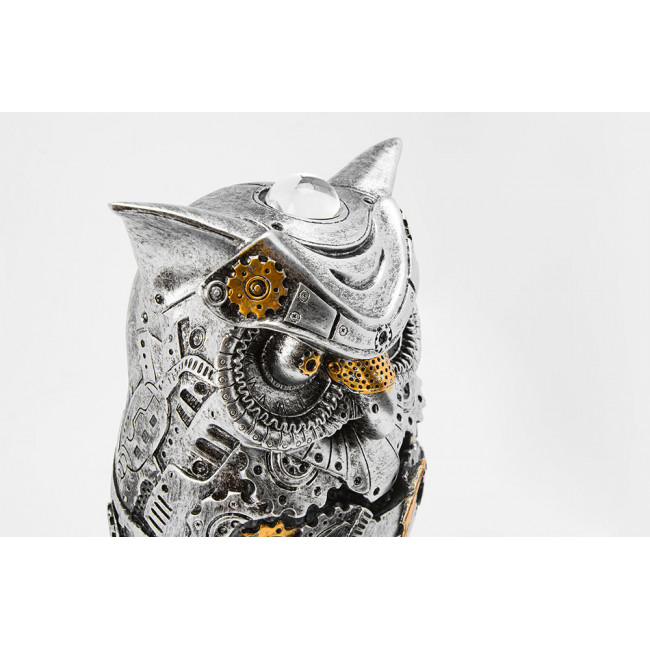 Decorative figure Steampunk Owl, 12x12.5x21cm