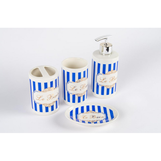 Porcelain bathroom set  Le Bain Stripes, 4 items in set