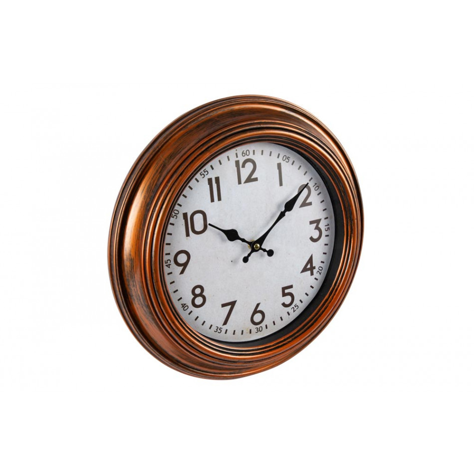 Wall clock, bronze color, D40,5x5cm