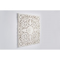 Wooden decorative wall panel, antique/ white, 60x3x60cm 