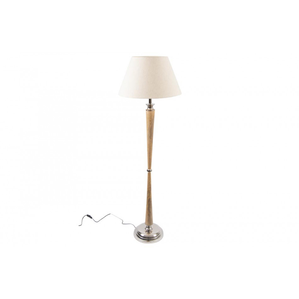 Floor lamp Luminaire, wood/silver colour, D45x145cm