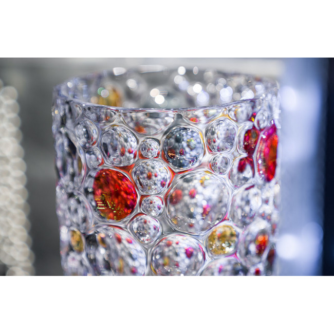 Crystal Vase LISBOA, multicolor, H-35cm, D-15cm