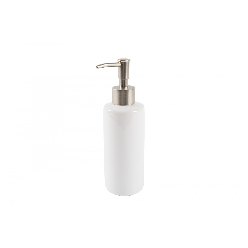 Soap dispenser, white,  H21cm, D6cm