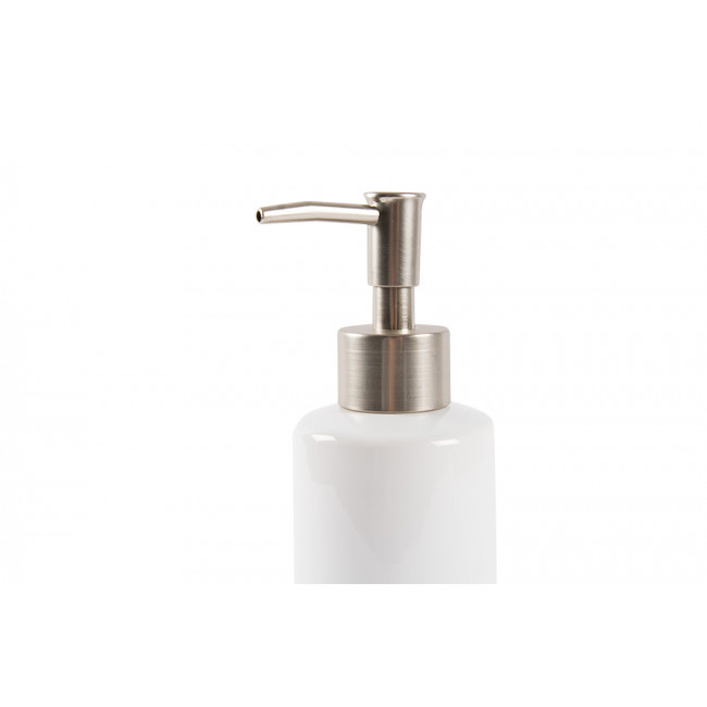 Soap dispenser, white,  H21cm, D6cm