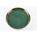 Декоративная тарелка, золото / зеленый, D29x4см