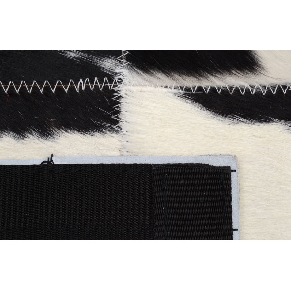 Cowhide Rug Multisolid, black/white, 140x200cm