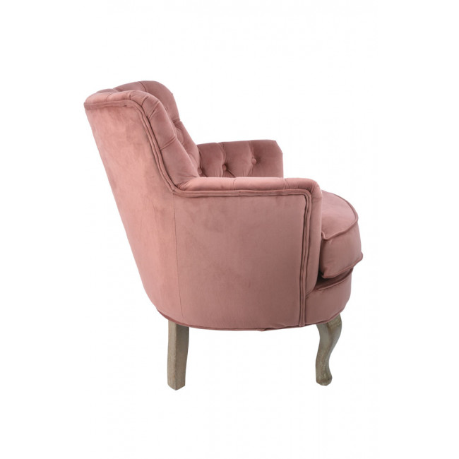 Accent chair Rockfort, old-rose color, 53x70x74.5cm, seat height 44cm