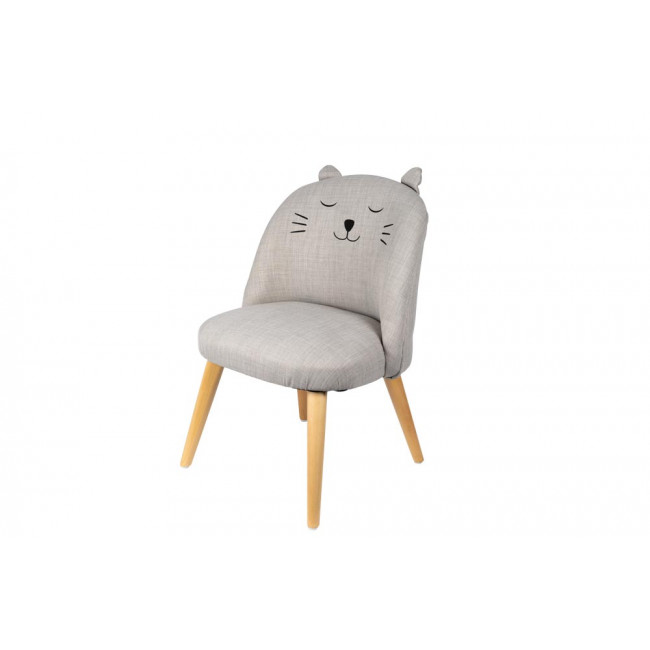 Kids chair Catys, grey, 49x48x53cm, seat height 35cm