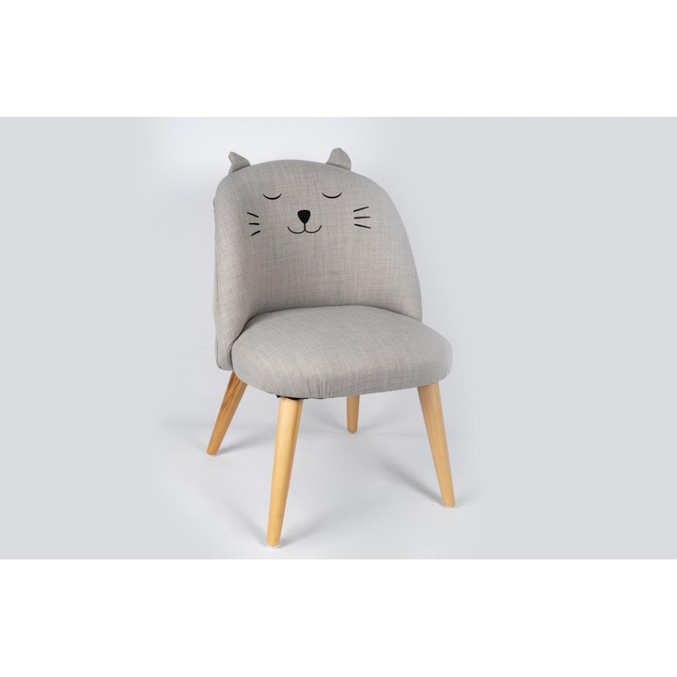 Kids chair Catys, grey, 49x48x53cm, seat height 35cm
