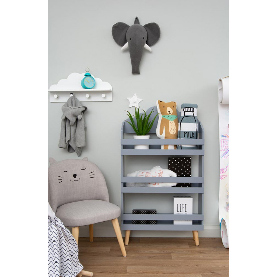 Kids chair Catys, grey, 49x48x53cm, seat height 35cm