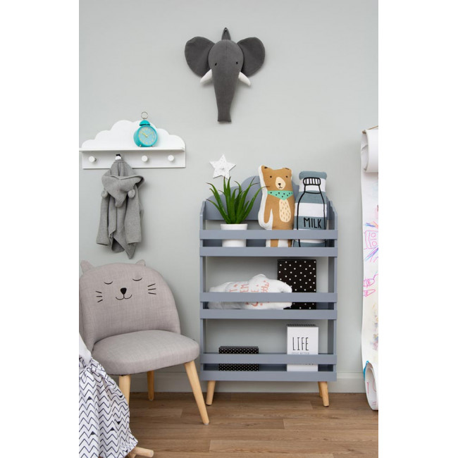 Kids chair Catys, grey, 49x48x53cm, seat height 35cm