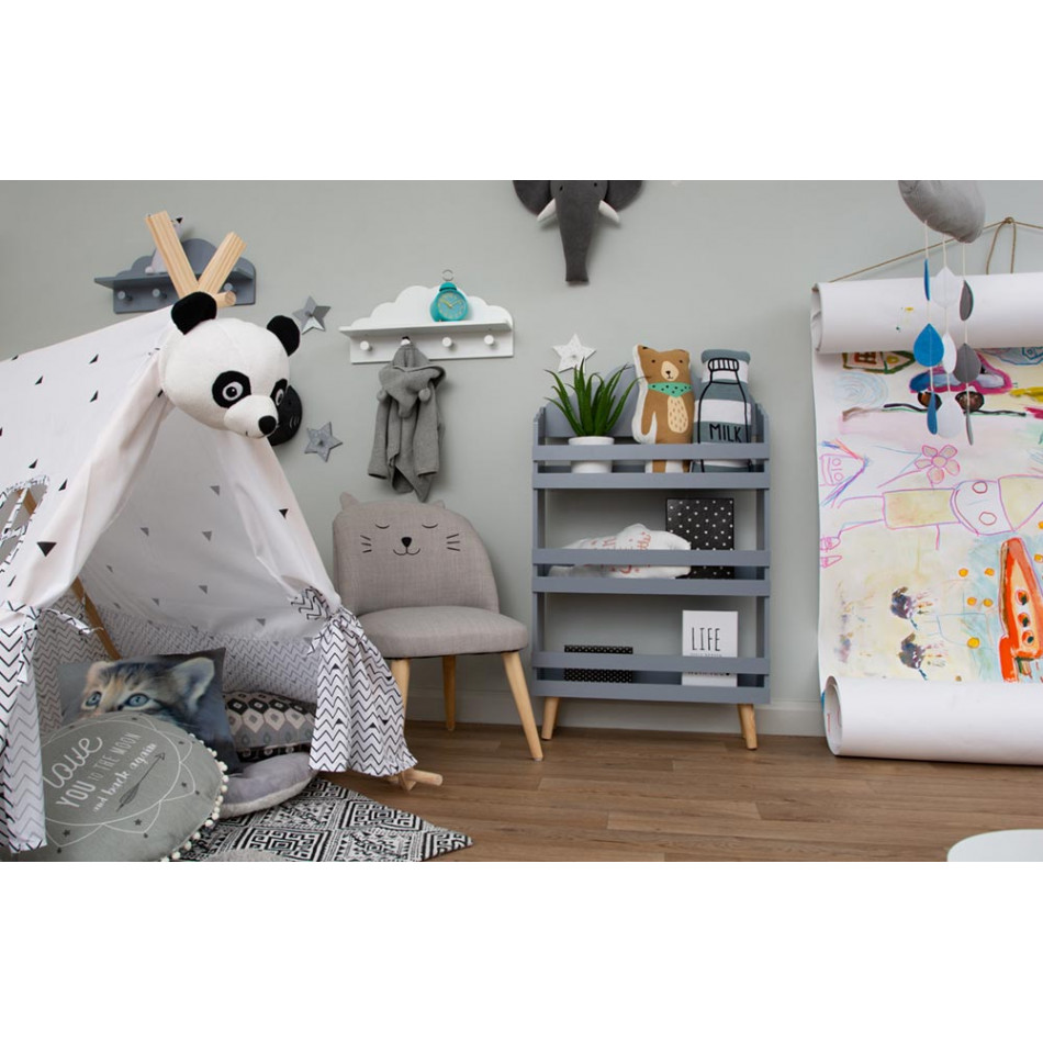 Kids chair Catys, grey, 49x48x53cm, seat height 35cm