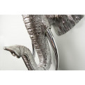 Настенный декор Голова слона, серебристый цвет, H43x41x23cm
