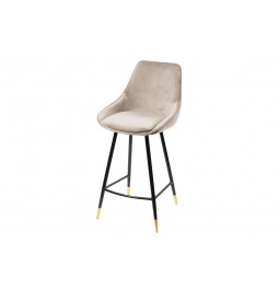 Bar stool Solero, light grey, H-98x54x54cm, seat H-68cm