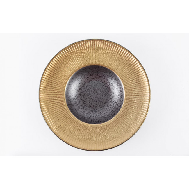 Глубокая тарелка Monette, черный / золотистый, 26x26x4.2см