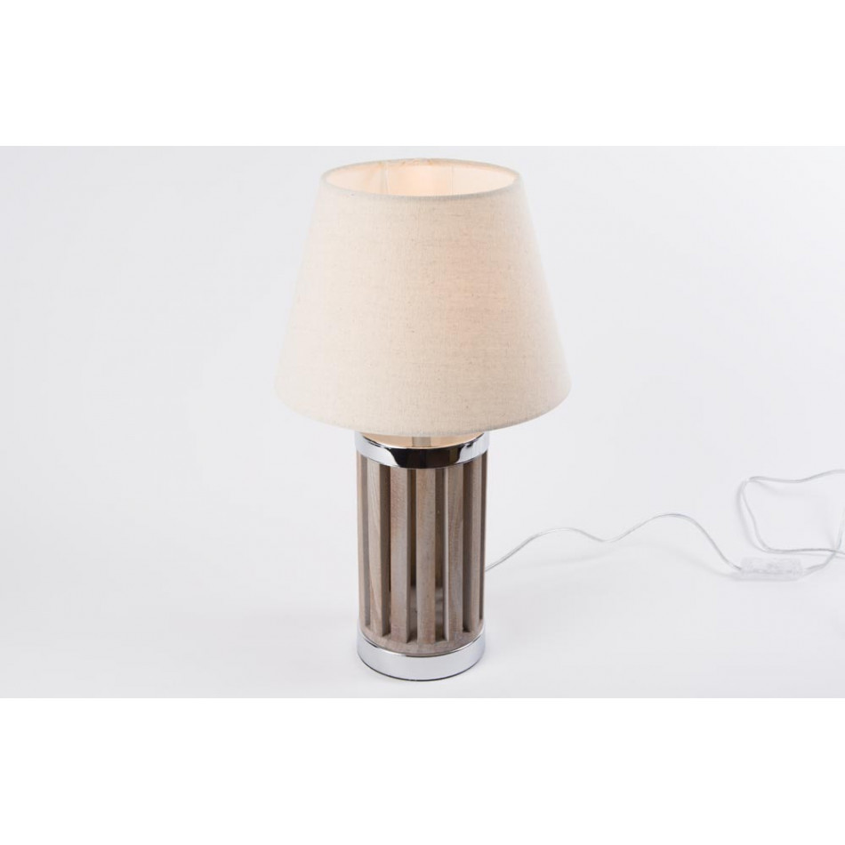 Table lamp Maro, pine wood/metal, E27 40W, H42cm D25cm