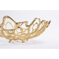 Decorative round bowl Crown, golden, 30x10cm