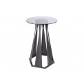 Bar table Odense, grey glass top, D65 H100cm