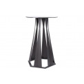 Bar table Odense, grey glass top, D65 H100cm