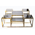Журнальный столик Elgin, тонированное стекло / золотистый, 120x120x40см