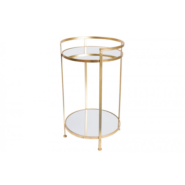 Металлический столик Barge M, зеркальная поверхность, золотистый, D39x64.5cm