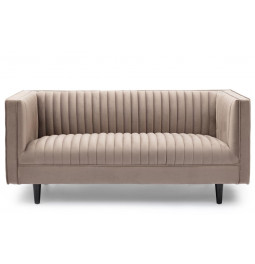 Sofa Hedon, 2-seat, taupe, velvet, 172x84x73cm, seat height 44cm
