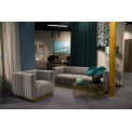 Club chair Hagen, grey, velvet, 90x88x71cm, seat height 45cm