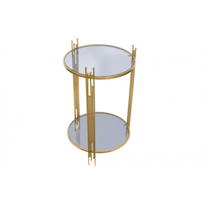 Side table Bahia L, golden, D41.5 H67cm